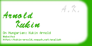 arnold kukin business card